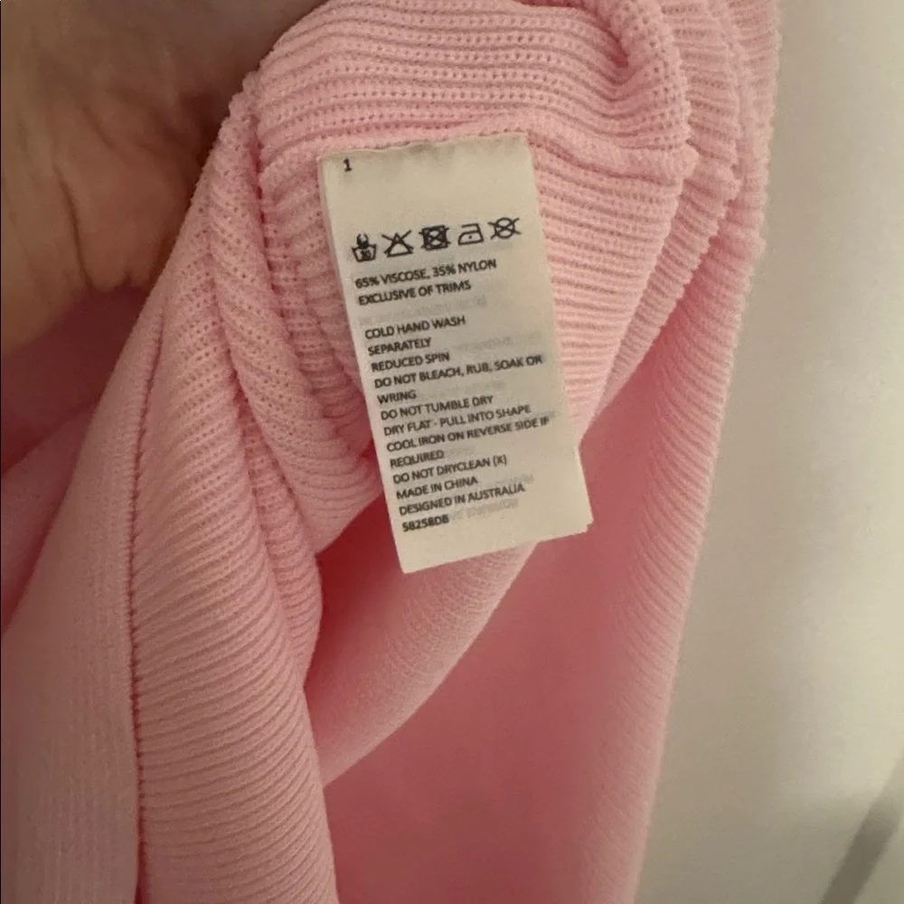 NWOT BARDOT Stella Knit Dress Sorbet Pink Xs Midi - Picture 7 of 8